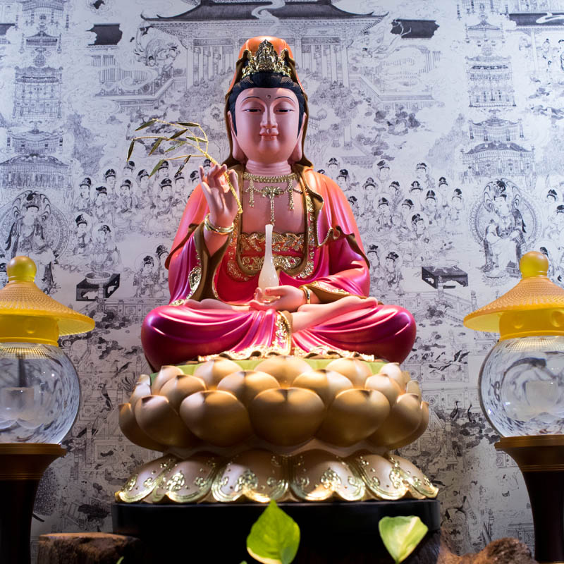 Tượng Phật Bà Quan Âm bằng composit
