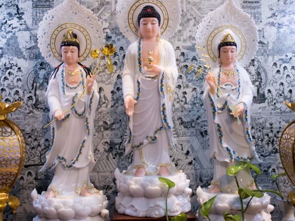 Tượng Tây Phương Tam Thánh Đẹp Bằng Bột Đá