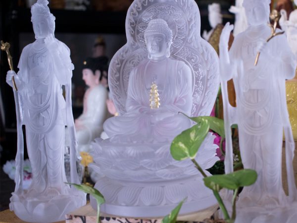 Tượng Đông Phương Tam Thánh Bằng Lưu Ly 30cm