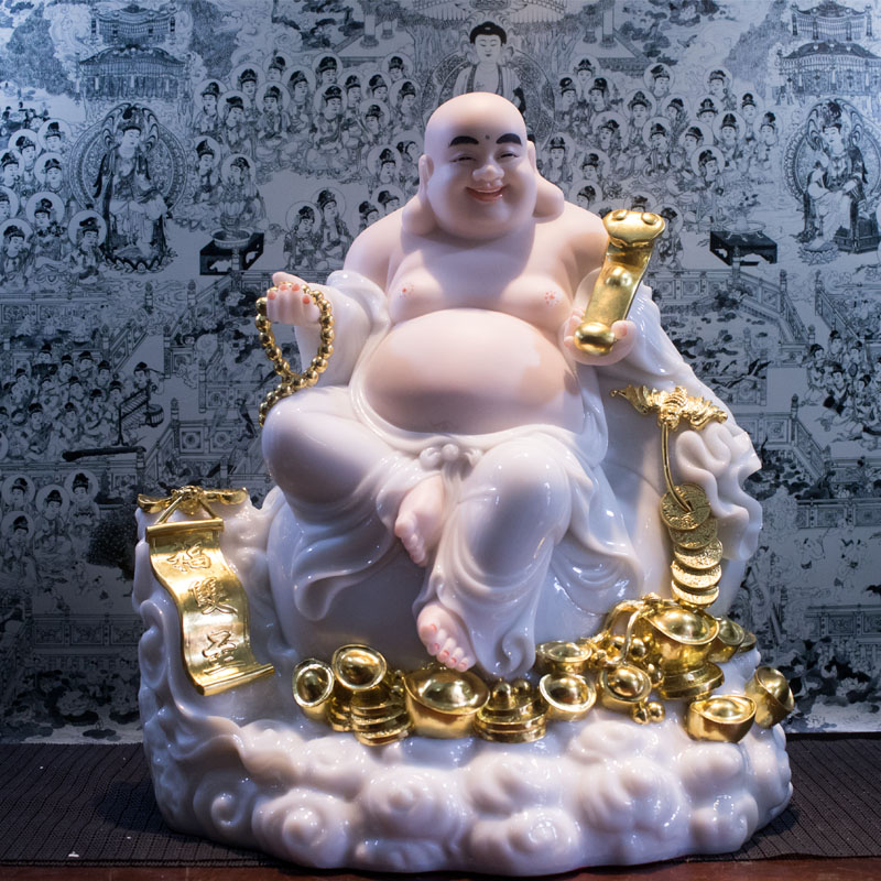 Tượng Phật Di Lặc Chúc Phúc Thạch Anh 50cm PDL048