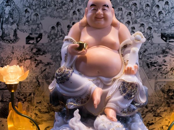 Tượng Bồ Tát Di Lặc Ngồi Tự Tại Bằng Bột Đá