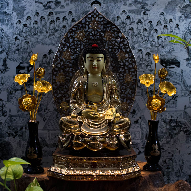 Tượng Phật A Di Đà Bằng Đồng