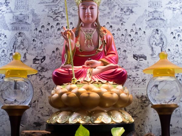 Tượng Địa Tạng Bồ Tát Đẹp Bằng Poly Sơn Màu