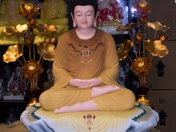 Tôn Tượng Phật Bổn Sư Thích Ca Mâu Ni Bột Đá 86cm