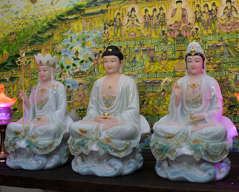 tượng Phật Ta Bà Tam Thánh