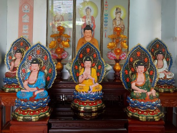 Tượng Ngũ Phương Như Lai - Tượng Ngũ Trí Như lai composite 87cm