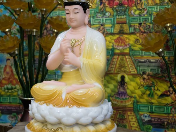 Tượng Tỳ Lô Giá Na Phật bằng bột đá cao 40cm