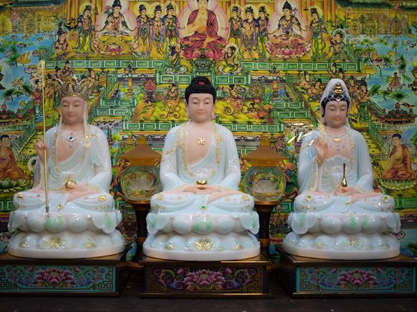 Ta Bà Tam Thánh Phật Thích Ca Quan Âm Bồ Tát Địa Tạng Bồ Tát 40cm
