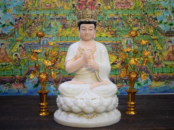Tượng phật đại nhật như lai (tỳ lô giá na phật) bằng bột đá