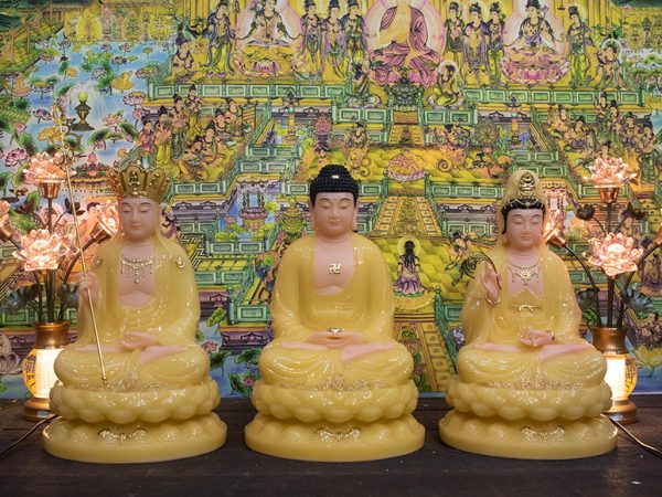 Tượng Phật Ta Bà Tam Thánh