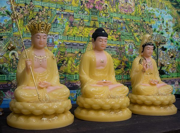 Tượng Phật Ta Bà Tam Thánh