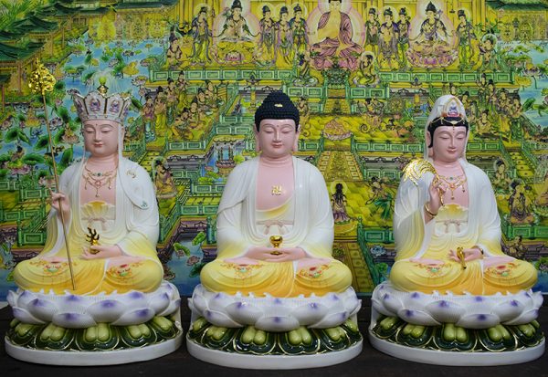 Tượng Ta Bà Tam Thánh bằng composite Tượng Sa Bà Tam Thánh bằng poly
