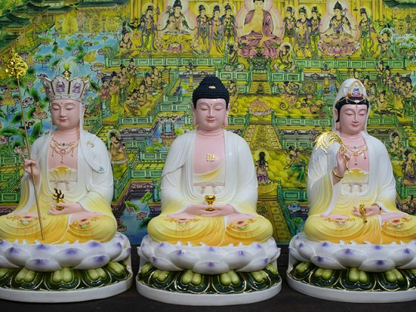 Tượng Ta Bà Tam Thánh bằng composite Tượng Sa Bà Tam Thánh bằng poly